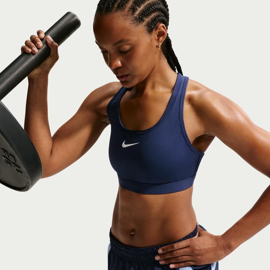 Nike Swoosh Padded sport-bh met medium ondersteuning Blauw - Foto 2