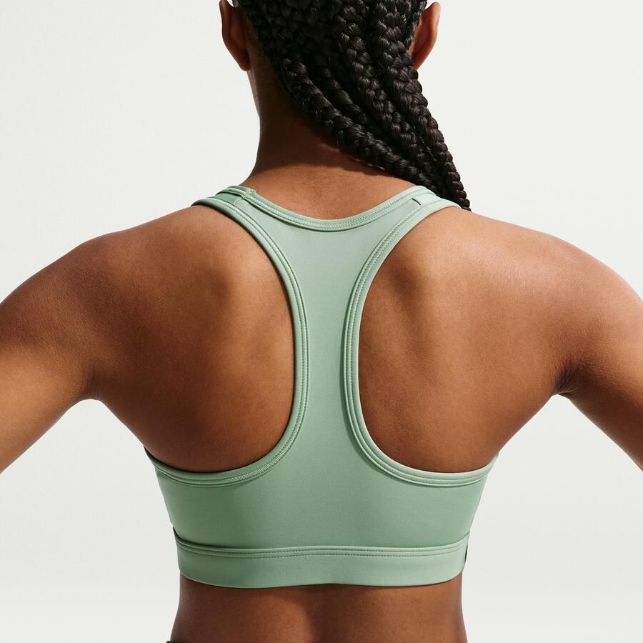 Nike Swoosh Padded sport-bh met medium ondersteuning Groen