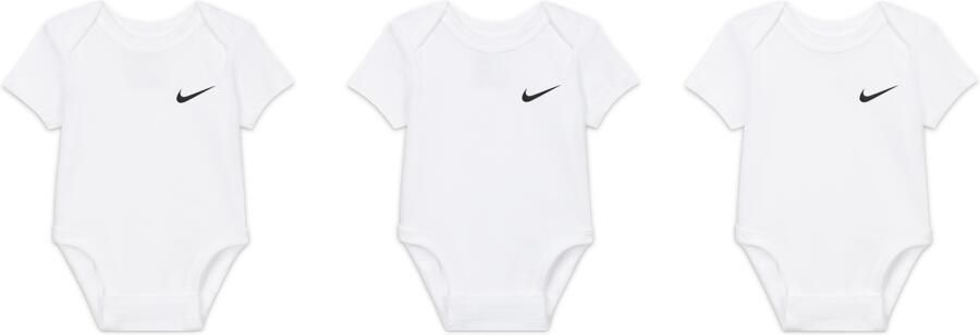 Nike Swoosh rompertjes voor baby's (0-9 maanden 3 stuks) Wit - Foto 2