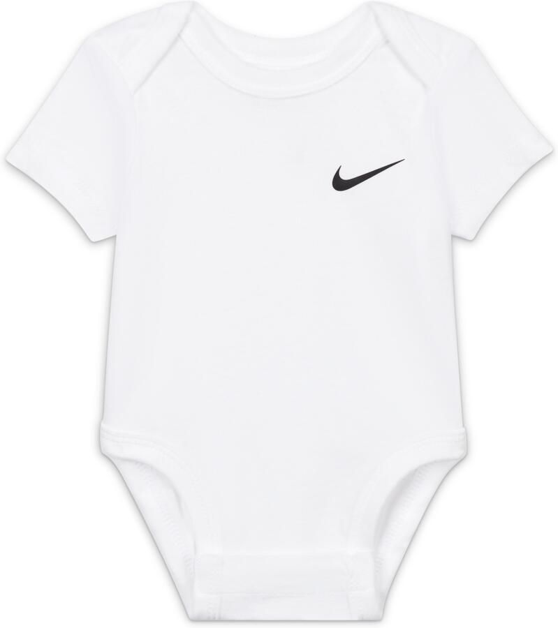 Nike Swoosh rompertjes voor baby's (0-9 maanden 3 stuks) Wit