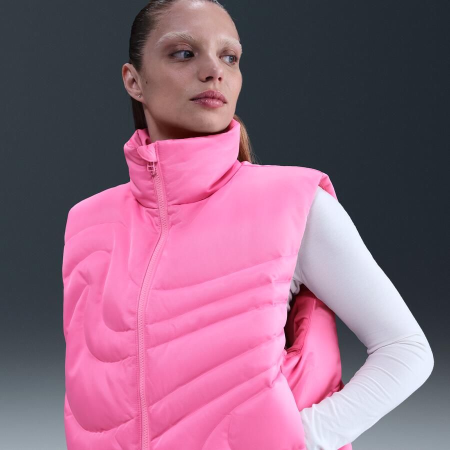 Nike Swoosh Series oversized bodywarmer met dons voor dames Roze - Foto 4