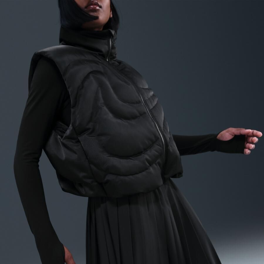 Nike Swoosh Series oversized bodywarmer met dons voor dames Zwart - Foto 2