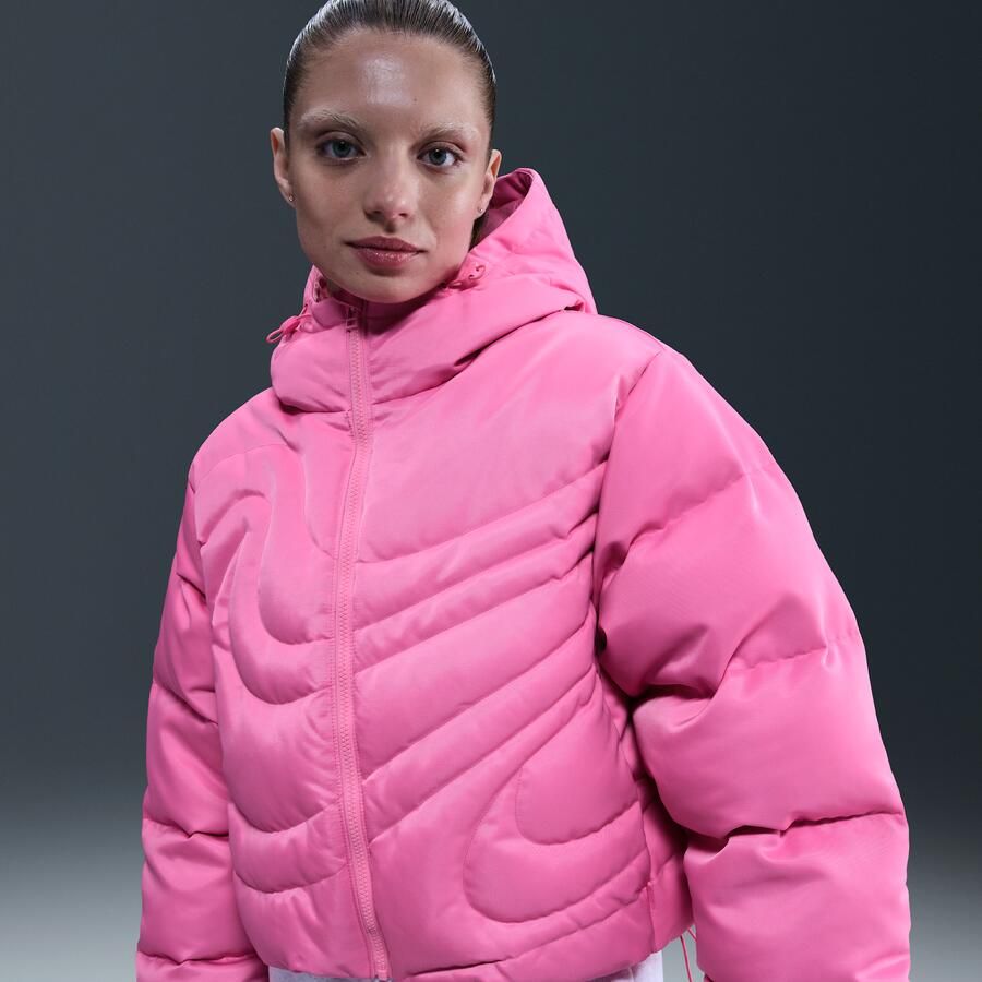 Nike Swoosh Series Therma-FIT oversized donsjack voor dames Roze - Foto 4