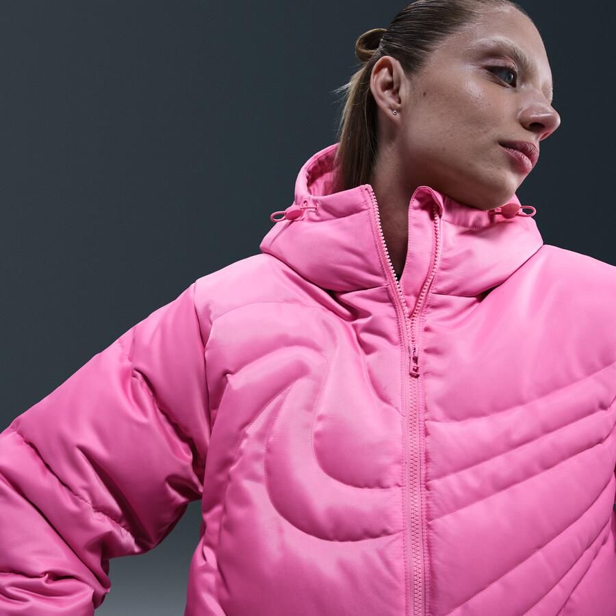 Nike Swoosh Series Therma-FIT oversized donsjack voor dames Roze - Foto 2