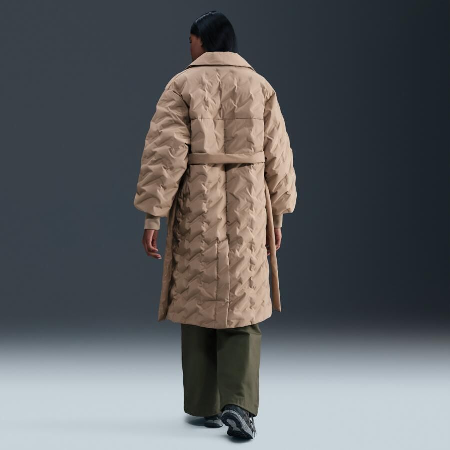 Nike Swoosh Series Therma-FIT oversized trenchcoat met dons voor dames Bruin - Foto 3