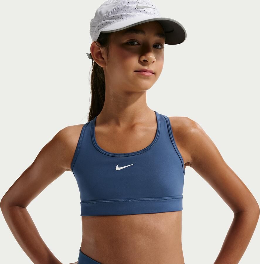 Nike Swoosh sport-bh voor meisjes Blauw - Foto 4