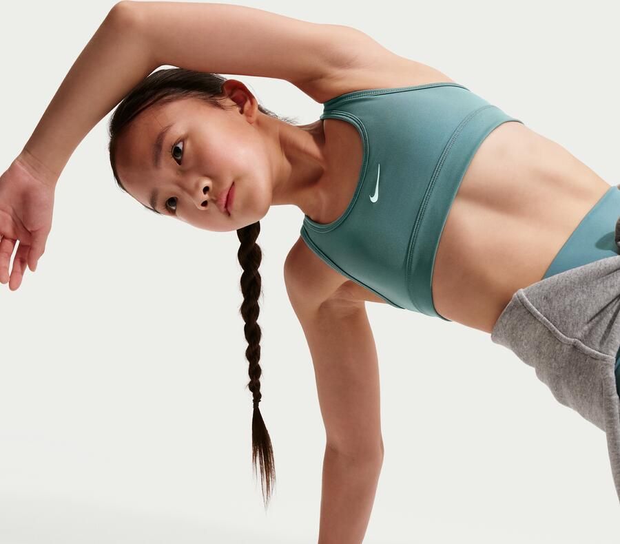 Nike Swoosh sport-bh voor meisjes Grijs - Foto 2