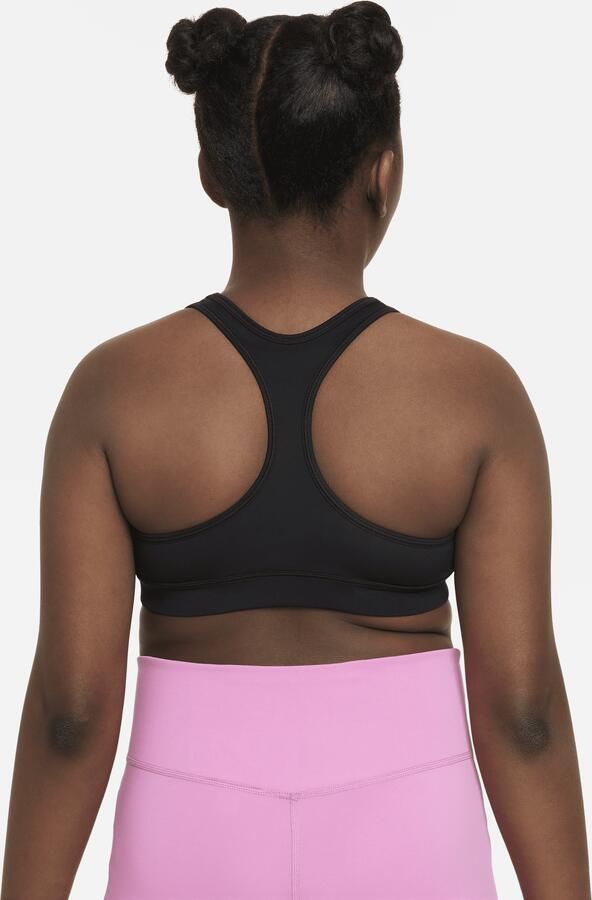Nike Swoosh sport-bh voor meisjes (ruimere maten) Zwart - Foto 4
