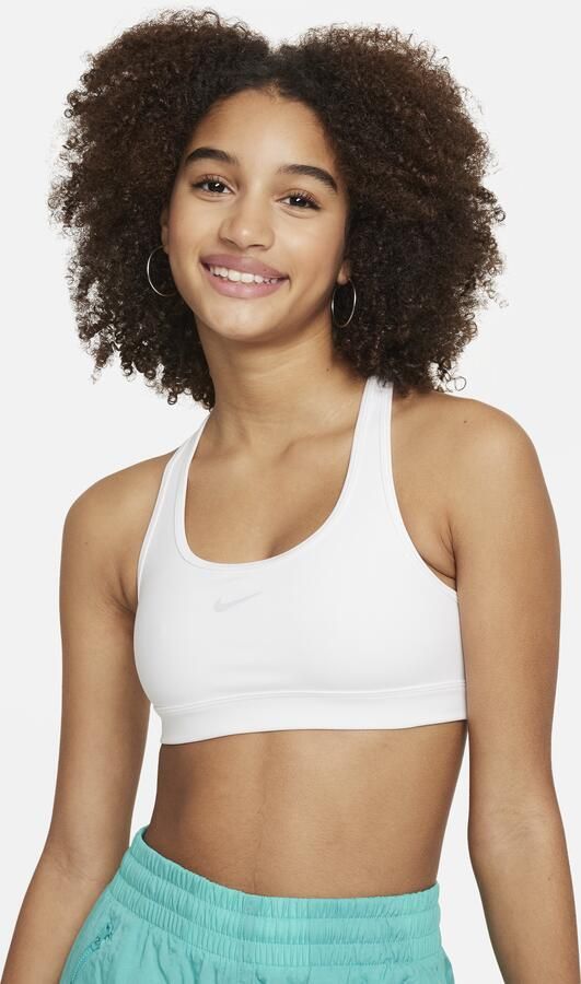 Nike Swoosh sport-bh voor meisjes Wit - Foto 3