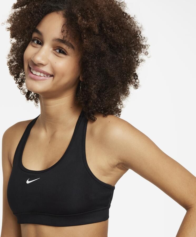 Nike Swoosh sport-bh voor meisjes Zwart - Foto 2