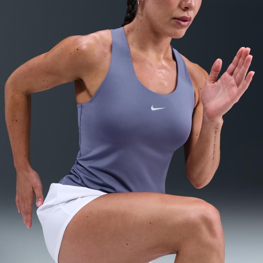 Nike Swoosh Tanktop met padded sport-bh met medium ondersteuning Blauw - Foto 2