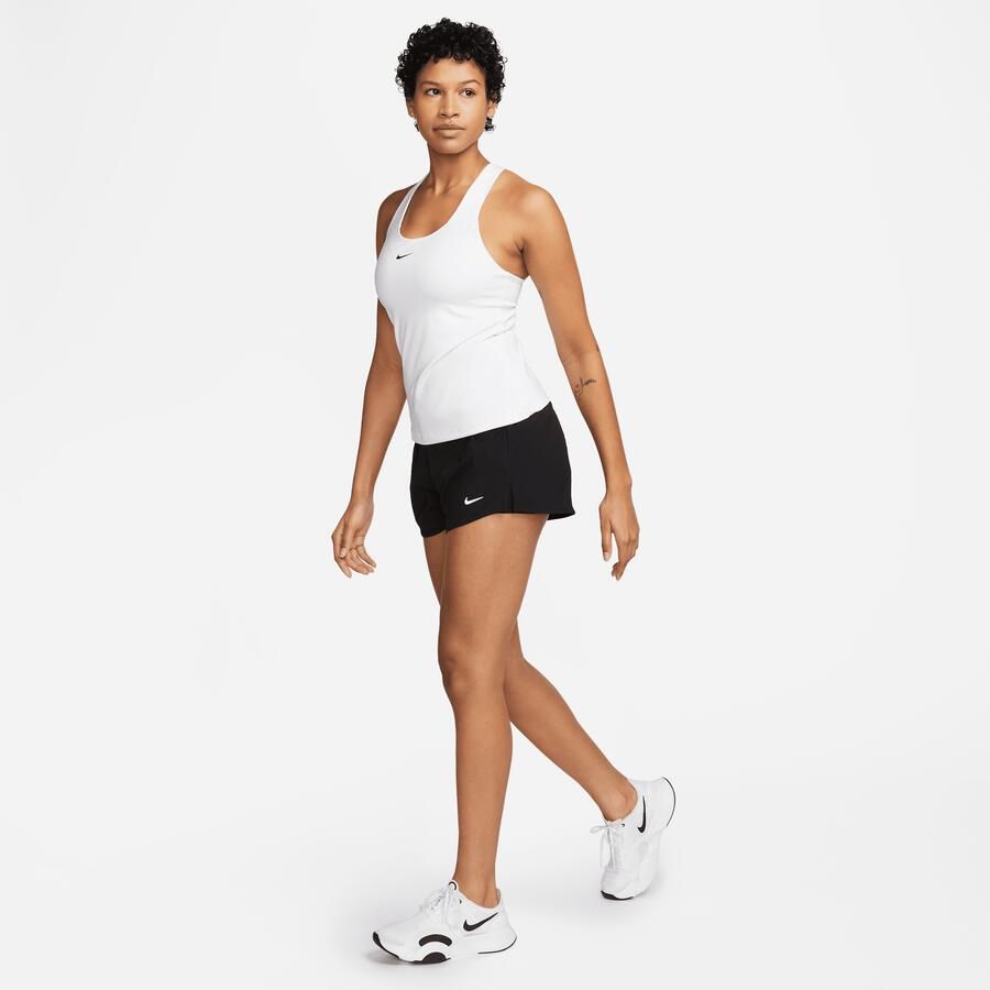 Nike Swoosh Tanktop met padded sport-bh met medium ondersteuning Wit