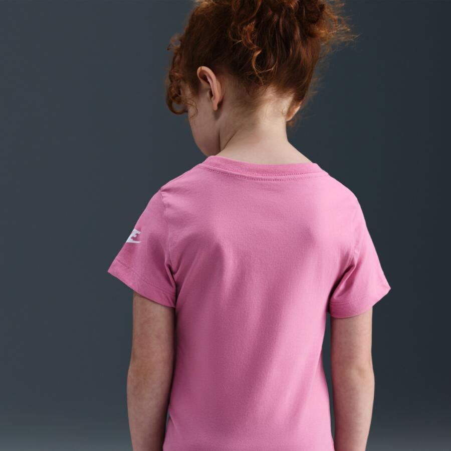 Nike T-shirt met bloemmotief voor kleuters Roze