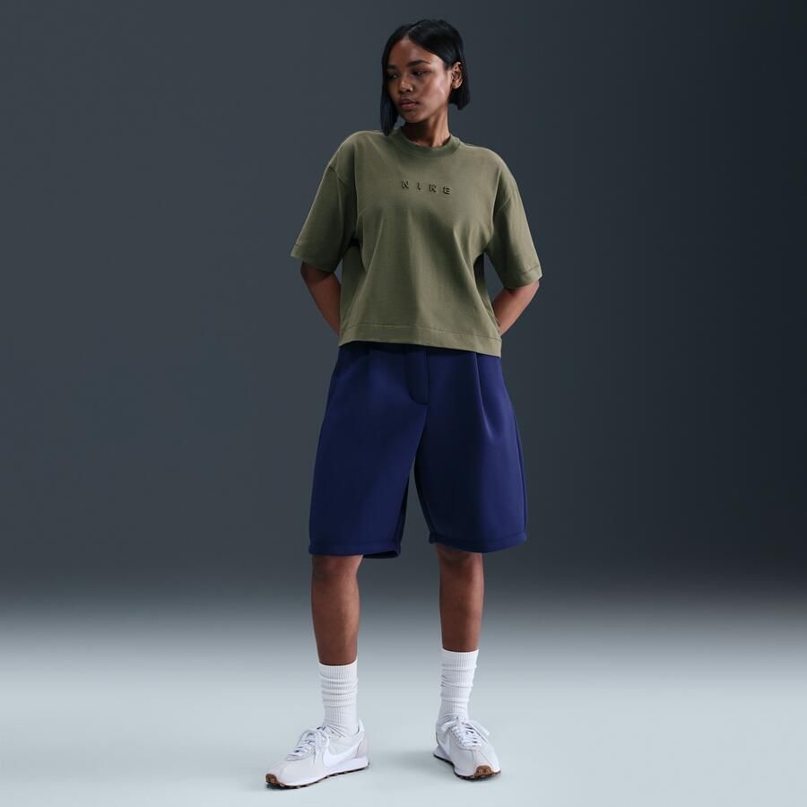 Nike T-shirt met korte mouwen en recht design voor dames Groen - Foto 3