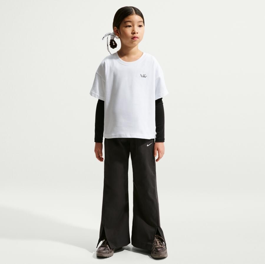 Nike T-shirt met recht design voor meisjes Wit