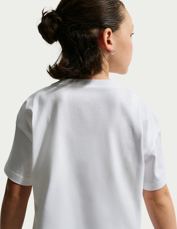 Nike T-shirt met recht design voor meisjes Wit - Foto 3