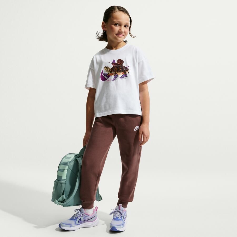 Nike T-shirt met recht design voor meisjes Wit