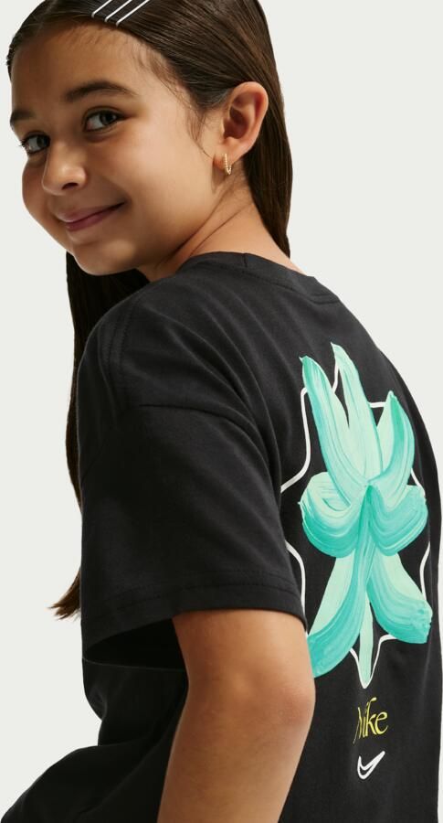 Nike T-shirt met recht design voor meisjes Zwart - Foto 3