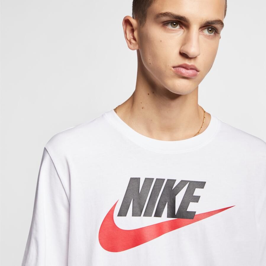 Nike Icon Futura Wit Zwart Rood T-shirt White Heren - Foto 3