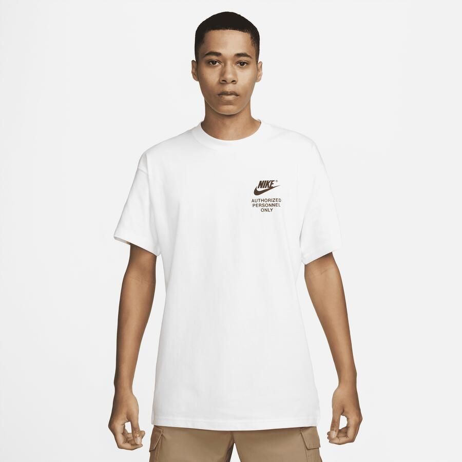Nike Organisch Katoenen Sportshirt Wit Heren