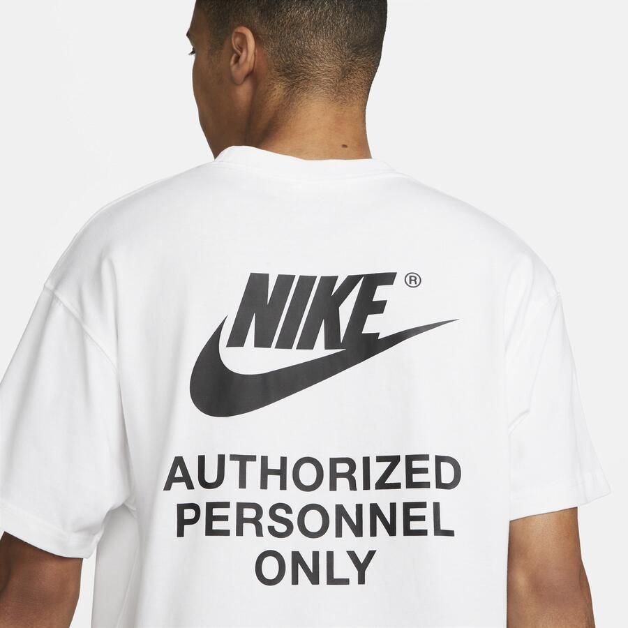Nike Organisch Katoenen Sportshirt Wit Heren - Foto 4