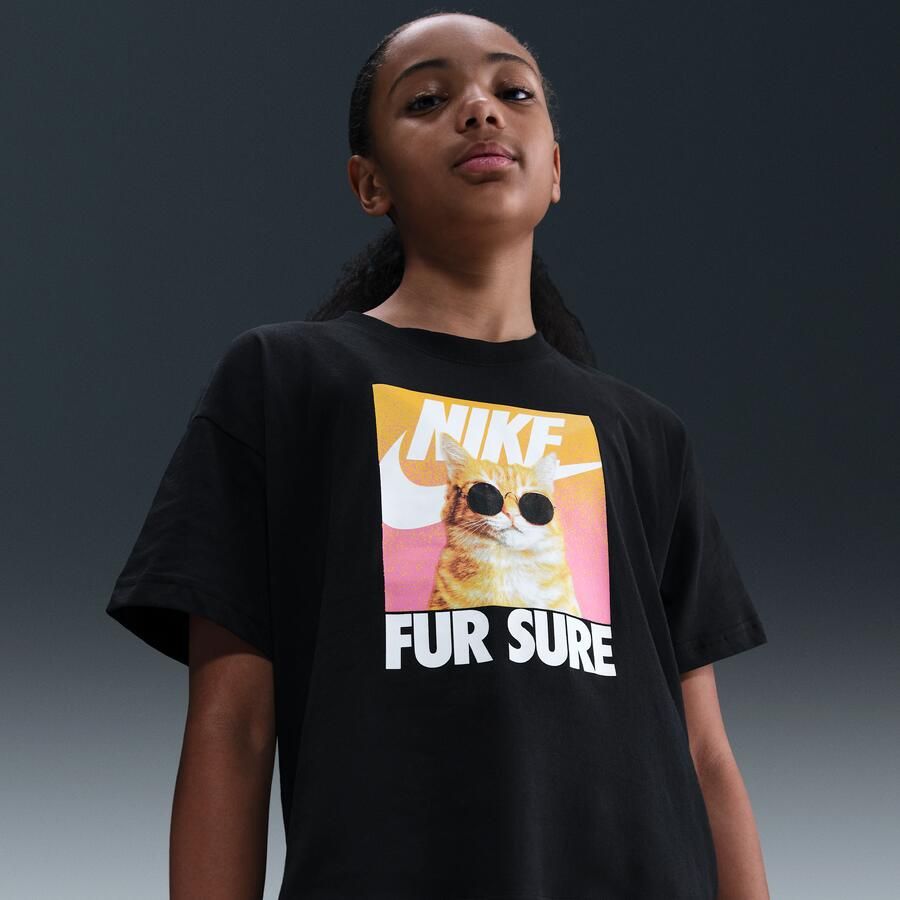 Nike T-shirt voor meisjes Zwart - Foto 4