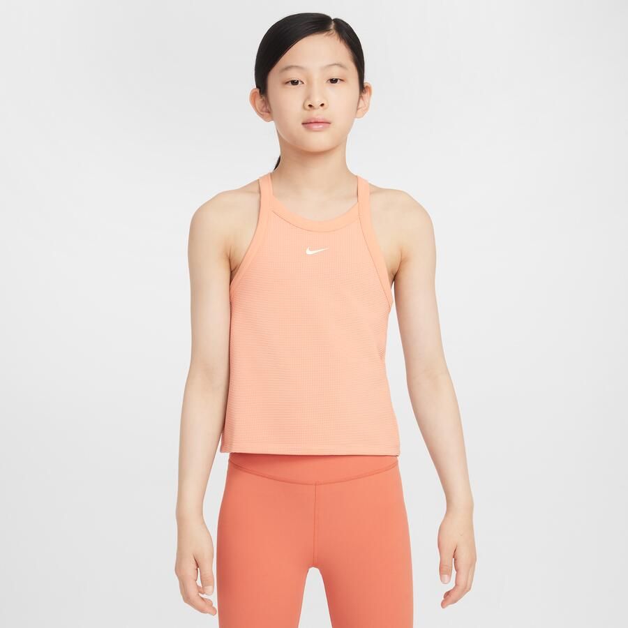 Nike tanktop met hoge hals voor meisjes Oranje - Foto 4
