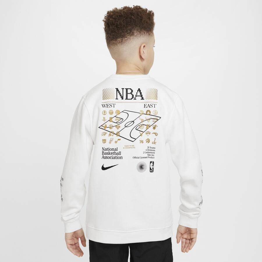 Nike Team 31 Standard Issue NBA-top met ronde hals en Dri-FIT voor kids Wit - Foto 4