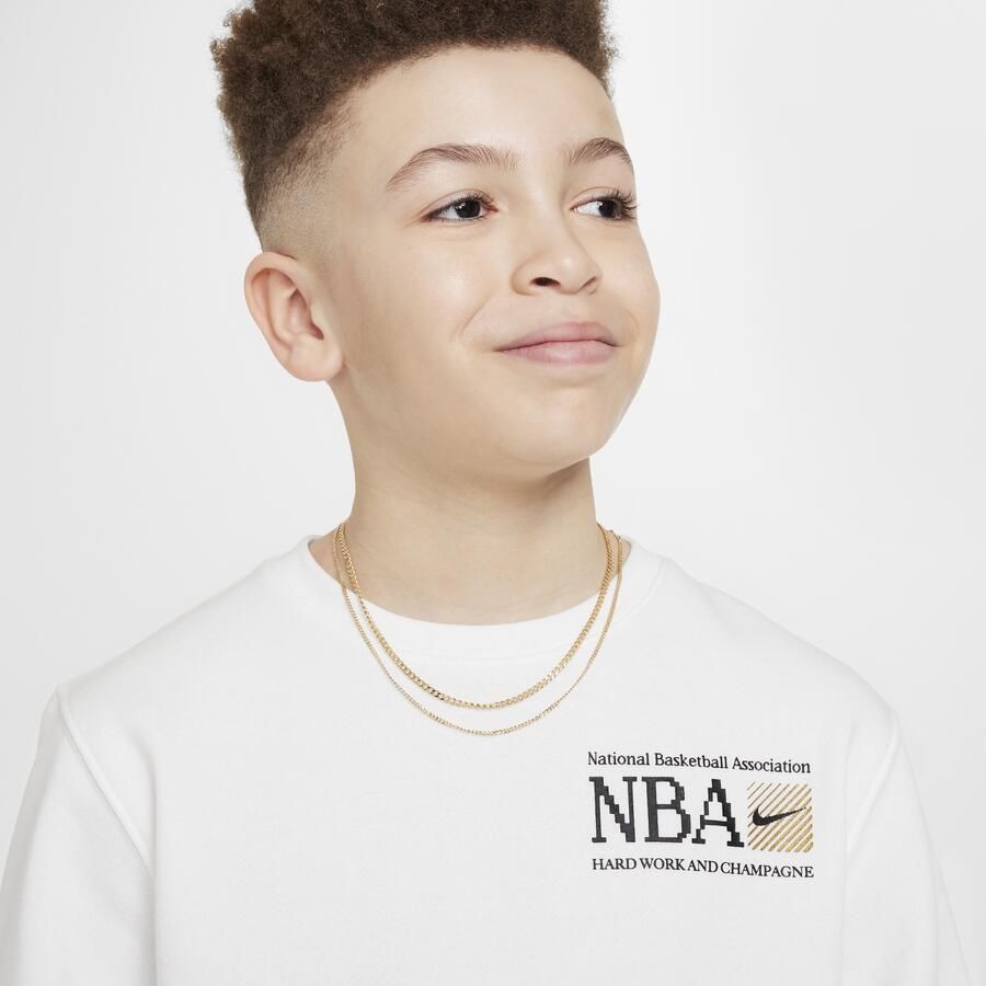 Nike Team 31 Standard Issue NBA-top met ronde hals en Dri-FIT voor kids Wit