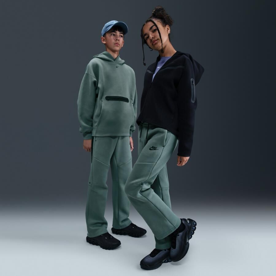 Nike Tech Fleece Broek met open zoom voor jongens Grijs - Foto 4