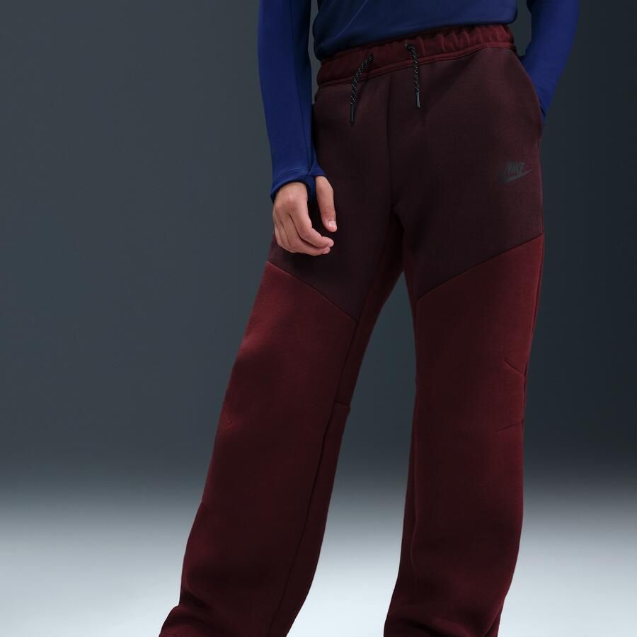Nike Tech Fleece Broek met open zoom voor jongens Rood