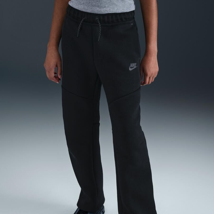Nike Tech Fleece Broek met open zoom voor jongens Zwart