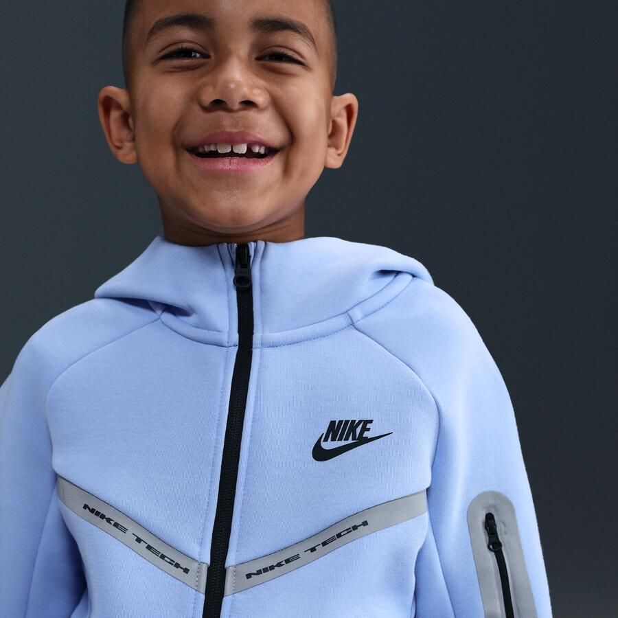 Nike Tech Fleece hoodie met rits over de hele lengte en met reflecterend design voor jongens Blauw - Foto 2