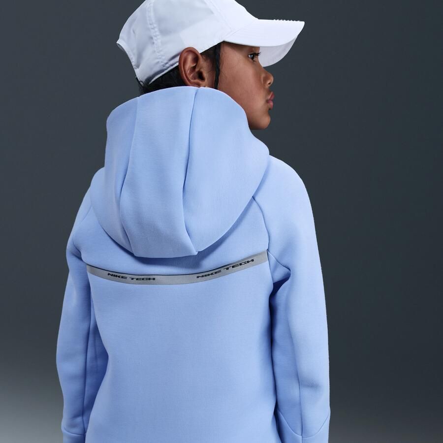 Nike Tech Fleece hoodie met rits over de hele lengte en met reflecterend design voor jongens Blauw - Foto 3