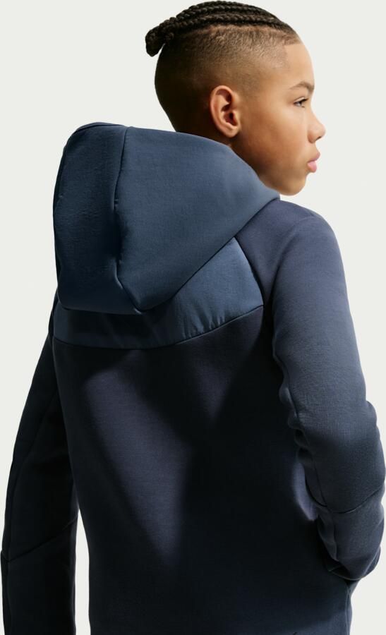 Nike Tech Fleece Hoodie met rits voor kids Blauw - Foto 3