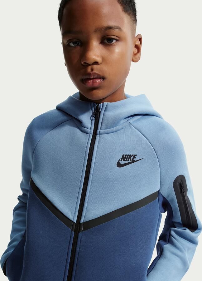 Nike Tech Fleece Hoodie met rits voor kids Blauw - Foto 4