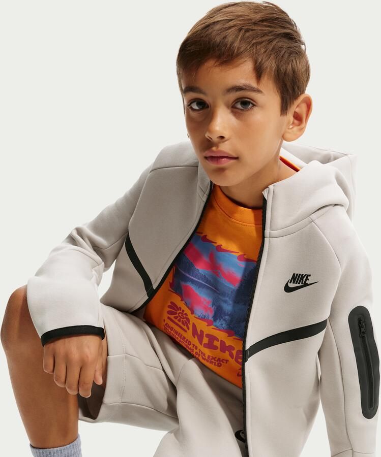 Nike Tech Fleece Hoodie met rits voor kids Bruin - Foto 2