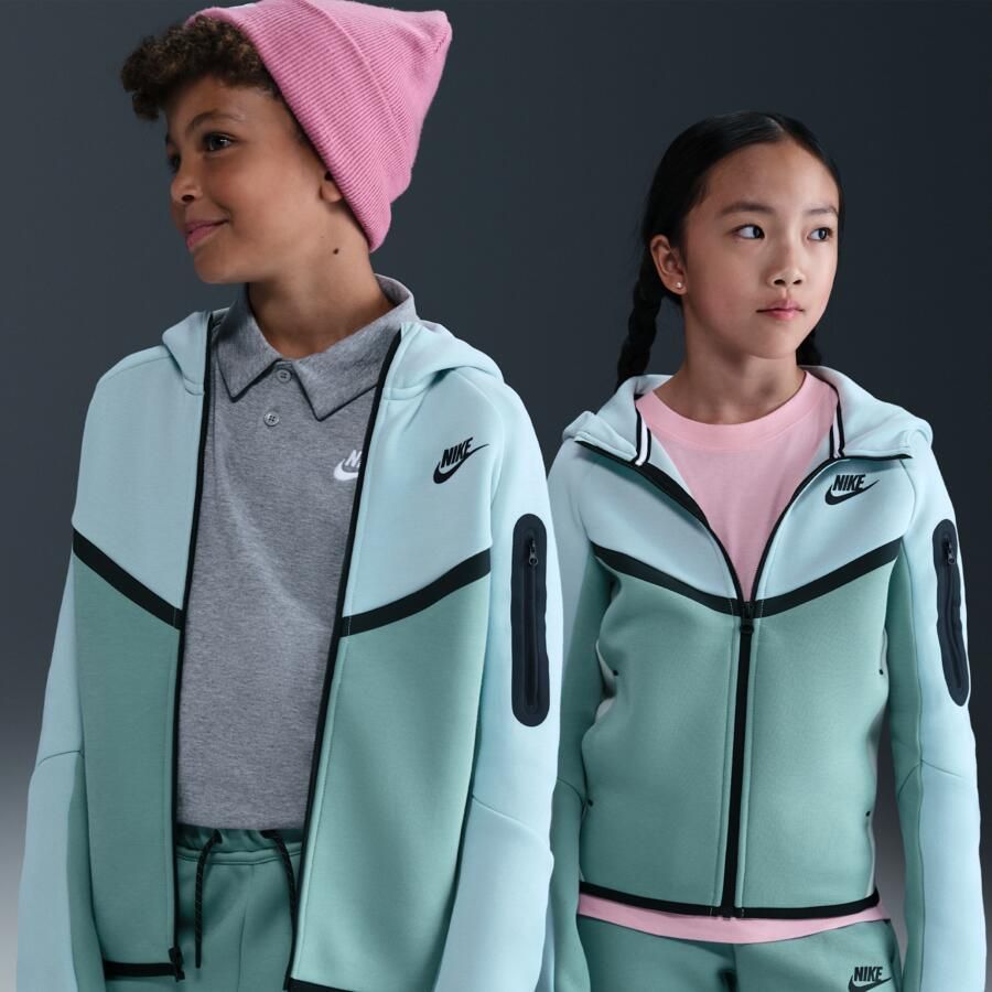 Nike Tech Fleece Hoodie met rits voor kids Grijs - Foto 4