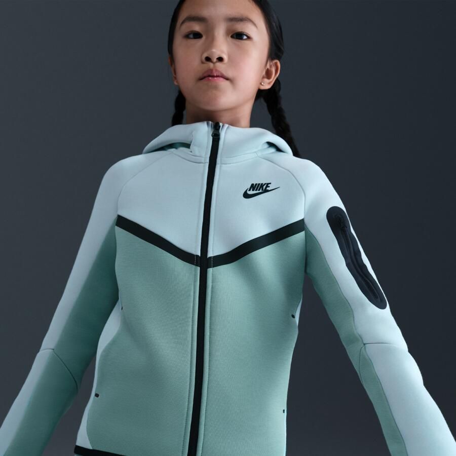 Nike Tech Fleece Hoodie met rits voor kids Grijs