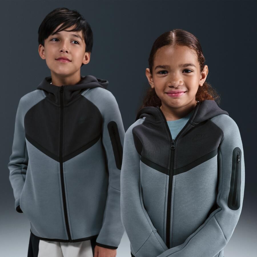 Nike Tech Fleece Hoodie met rits voor kids Grijs - Foto 4