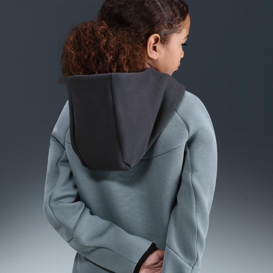 Nike Tech Fleece Hoodie met rits voor kids Grijs - Foto 3