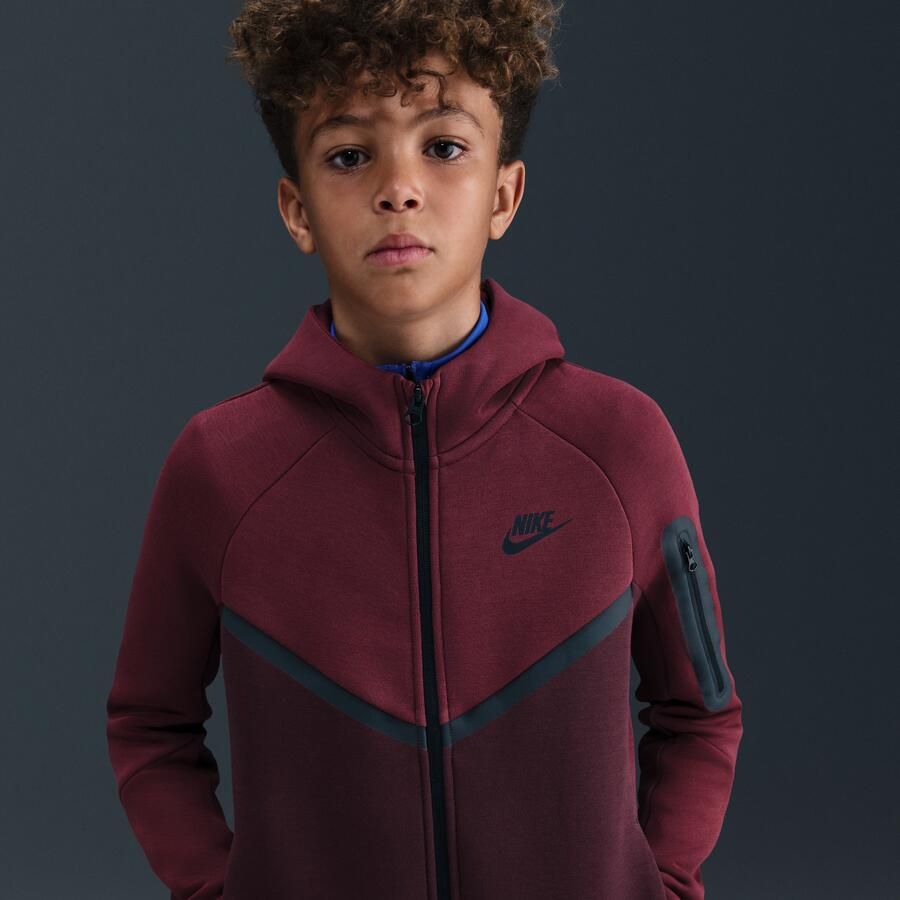 Nike Tech Fleece Hoodie met rits voor kids Rood - Foto 2