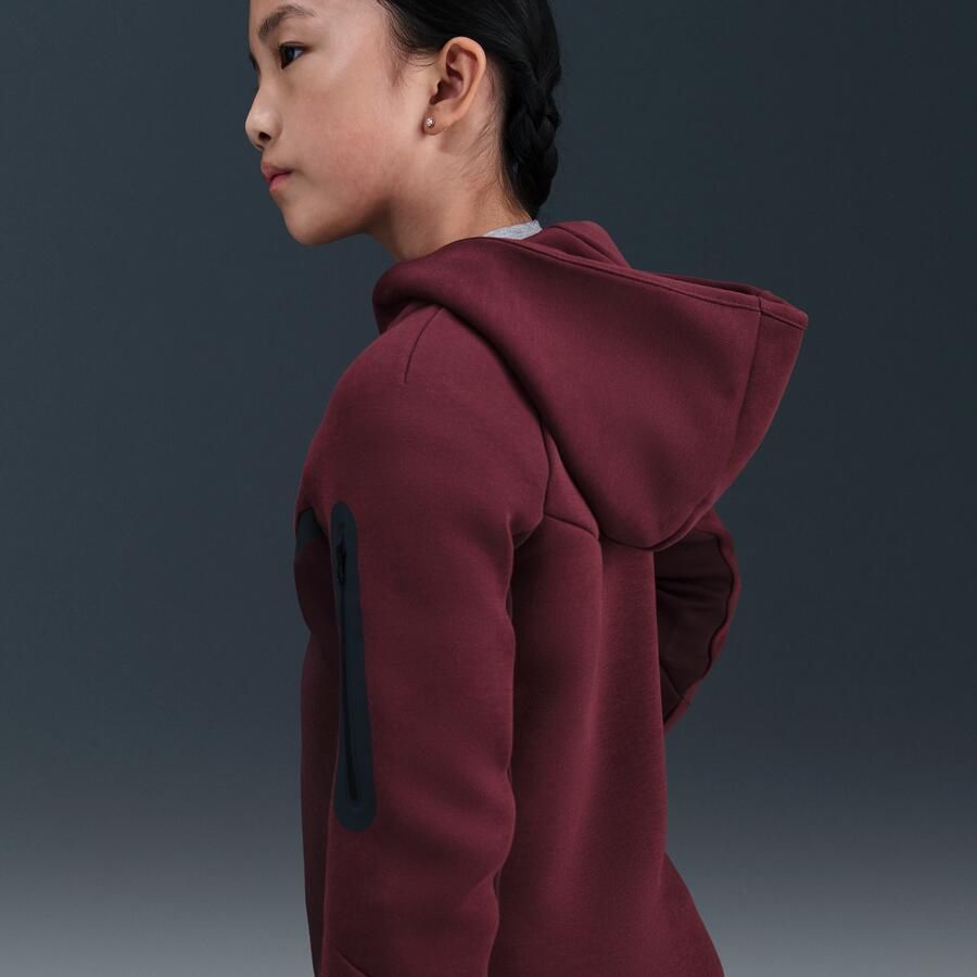 Nike Tech Fleece Hoodie met rits voor kids Rood - Foto 3