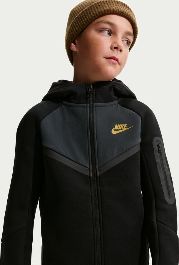 Nike Tech Fleece Hoodie met rits voor kids Zwart - Foto 4