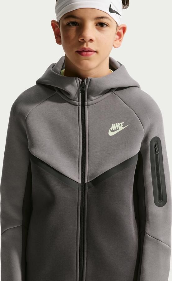 Nike Tech Fleece Hoodie met rits voor kids Zwart - Foto 4