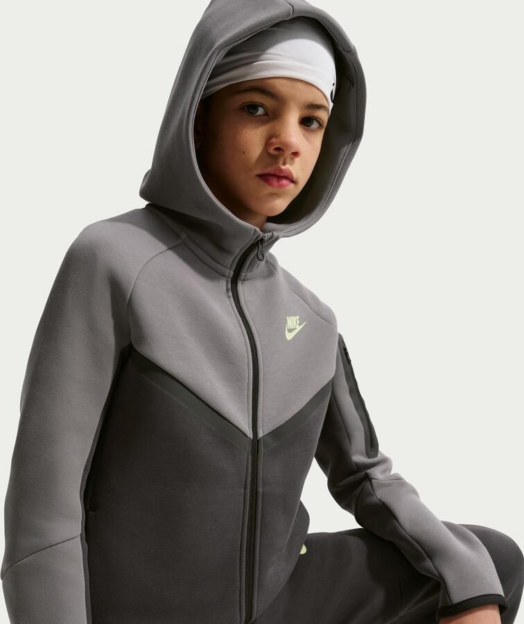 Nike Tech Fleece Hoodie met rits voor kids Zwart - Foto 2