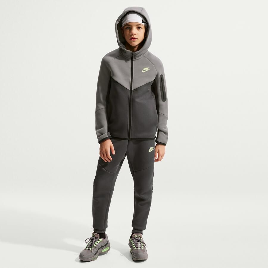 Nike Tech Fleece Hoodie met rits voor kids Zwart