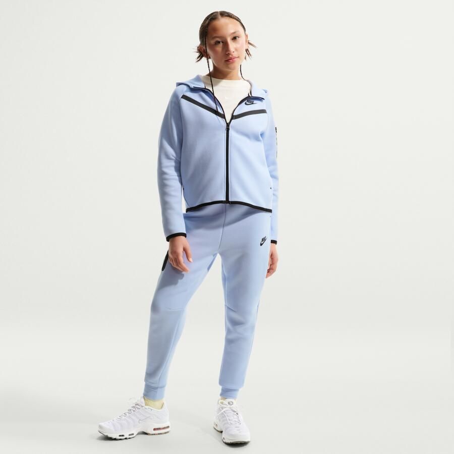 Nike Tech Fleece hoodie met rits voor meisjes Grijs - Foto 3
