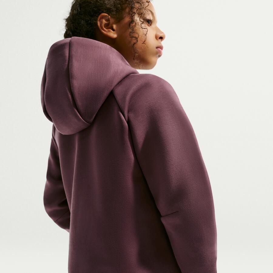 Nike Tech Fleece hoodie met rits voor meisjes Paars