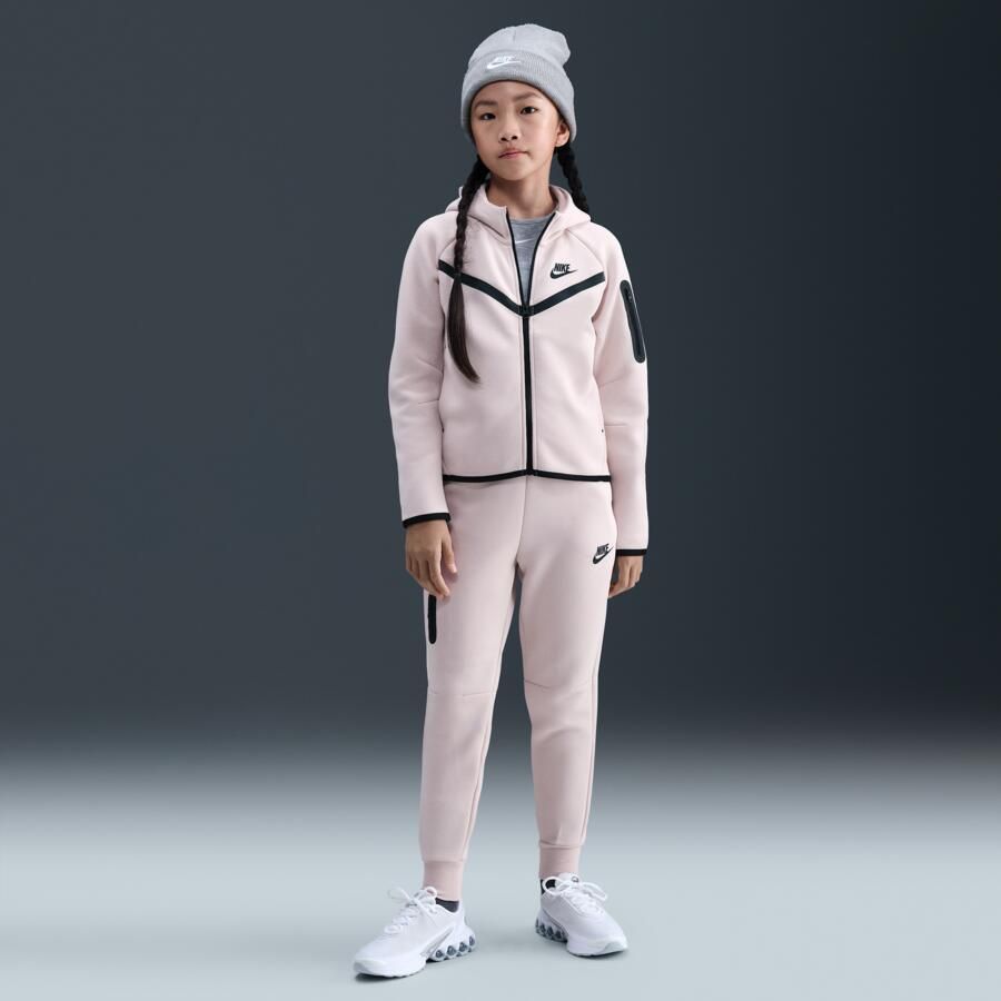 Nike Tech Fleece hoodie met rits voor meisjes Roze - Foto 3